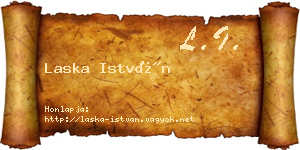 Laska István névjegykártya